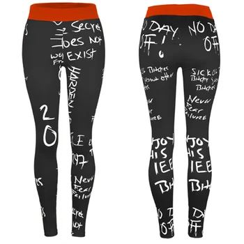 

Hot Sale Graffiti Printing Yoga Leggings Running Fitness Jogging Leggings Sports Gym Sportswear Workout Clothes trousers