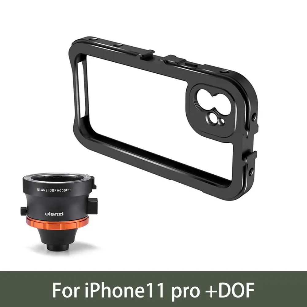 Ulanzi DOF E Mount DSLR камера полный рамки объектив адаптер клетка для iphone 11 Pro Max смартфон SLR/DSLR и кино объектив - Цвет: for iPhone 11 Pro