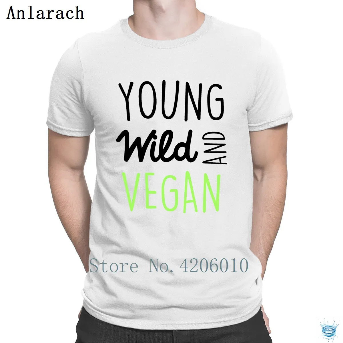 Young Wild And Vegan футболка, потрясающая, на заказ, интересные фотографии, футболка для мужчин, хлопок, базовая, однотонная, солнечный свет, Anlarach, новинка