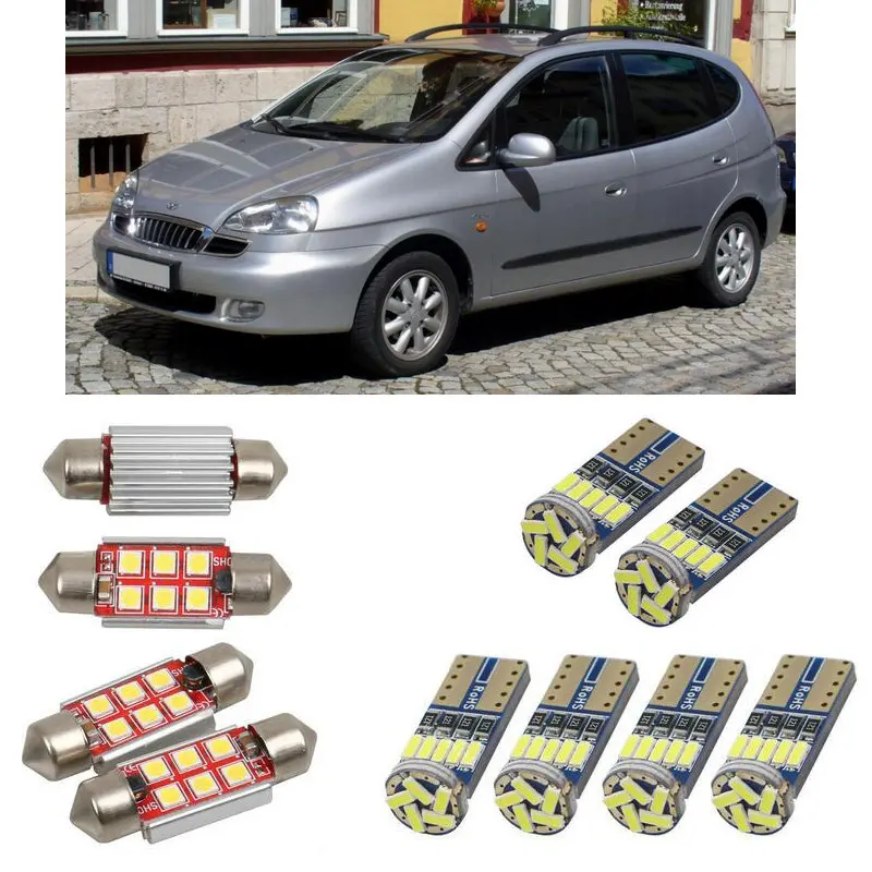

Interior led Car lights For chevrolet tacuma mpv u100 minvan Reading dome bulbs for cars error free License Plate Light 8pc/lot