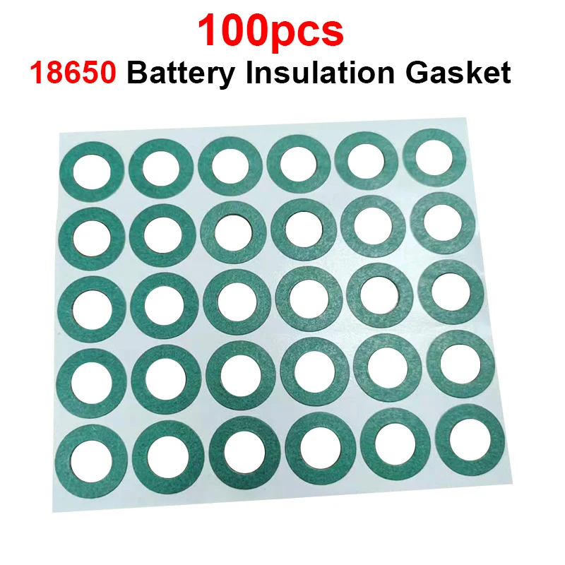 100pcs 18650 Li-ion Battery Insulation Gasket Barley Paper Lithium Pack Cell Glue Fish Electrode Insulated Pads Adhesive Hollow