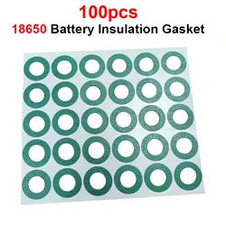 100pcs 18650 Li-ion Battery Insulation Gasket Barley Paper Lithium Pack Cell Glue Fish Electrode Insulated Pads Adhesive Hollow