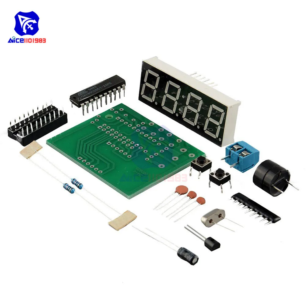 Diymore Atc51 Digital 4 Bits Electronic Clock Electronic Component Suite Diy Kit Diy Clock Digital Diydigital Clock Diy Aliexpress