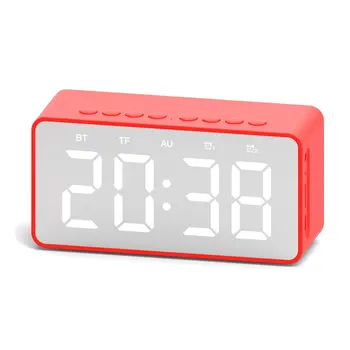 

BT506 LED Alarm Clock Wireless Speaker Mini Mirror With Screen Clock Gift Card Bass Small Sound Professional