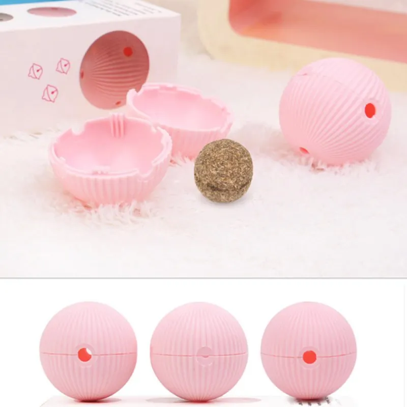 

3 PC Pet Cats Balls Game Play Interactive Toy Ball Of Catnip Bright Cat Bell Combination Matching Toy Disk Entertainment Plate