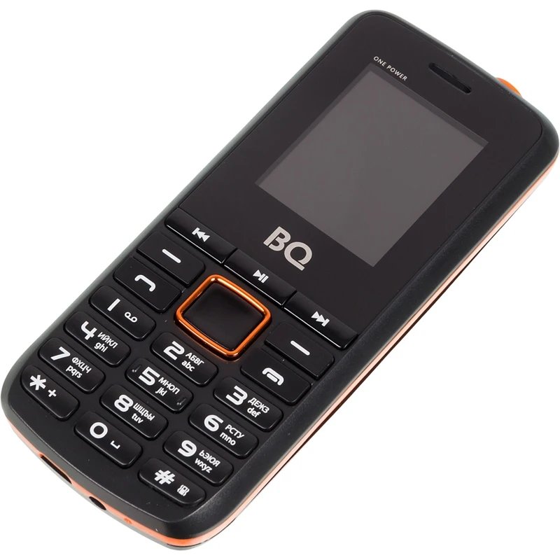 Мобильный телефон BQ One Power 1846 32Mb черный/оранжевый 2Sim 1.77" TN 128x160 0.3Mpix