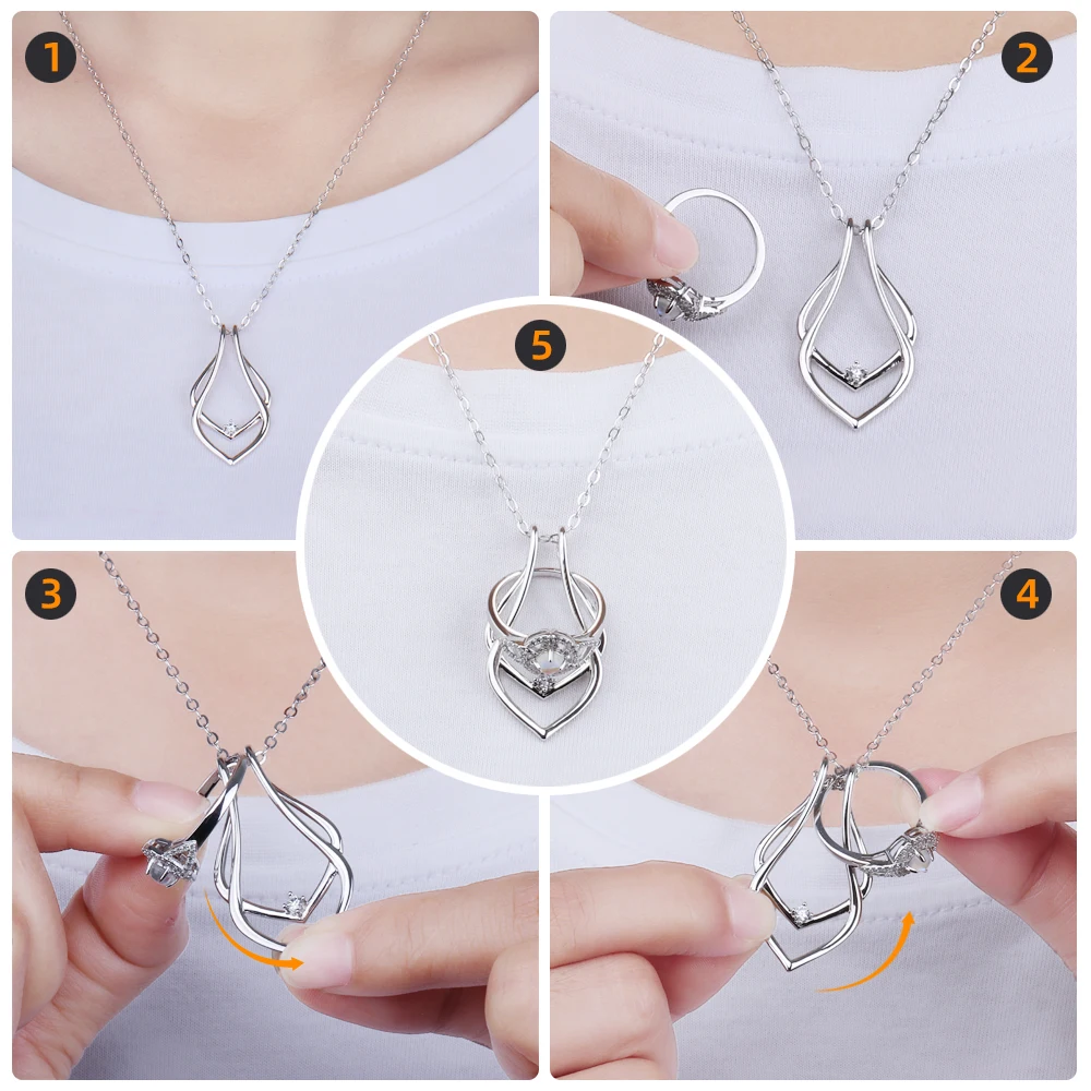 The Best Ring Holder Necklaces You Can Buy | Emmaline Bride | Wedding ring  necklaces, Ring holder necklace, Celestial jewelry