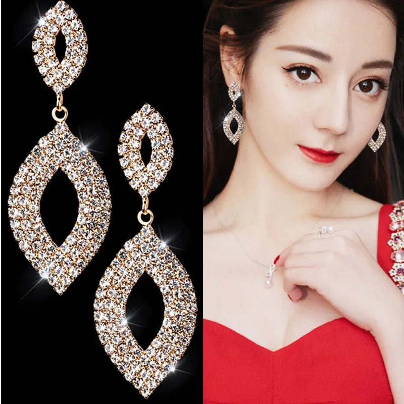 Fashion Earrings Metal Super Flashing Geometric Lip Earrings Women