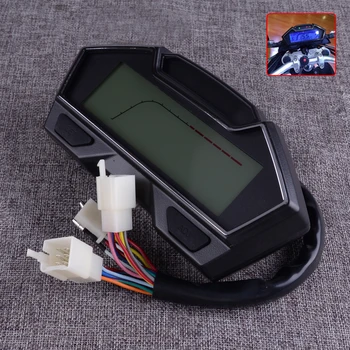

CITALL Universal Motorcycle Speedometer Tachometer Tacho Water Temp Speed Gauge Odo RPM KMH MPH LCD Digital Backlight Backlit