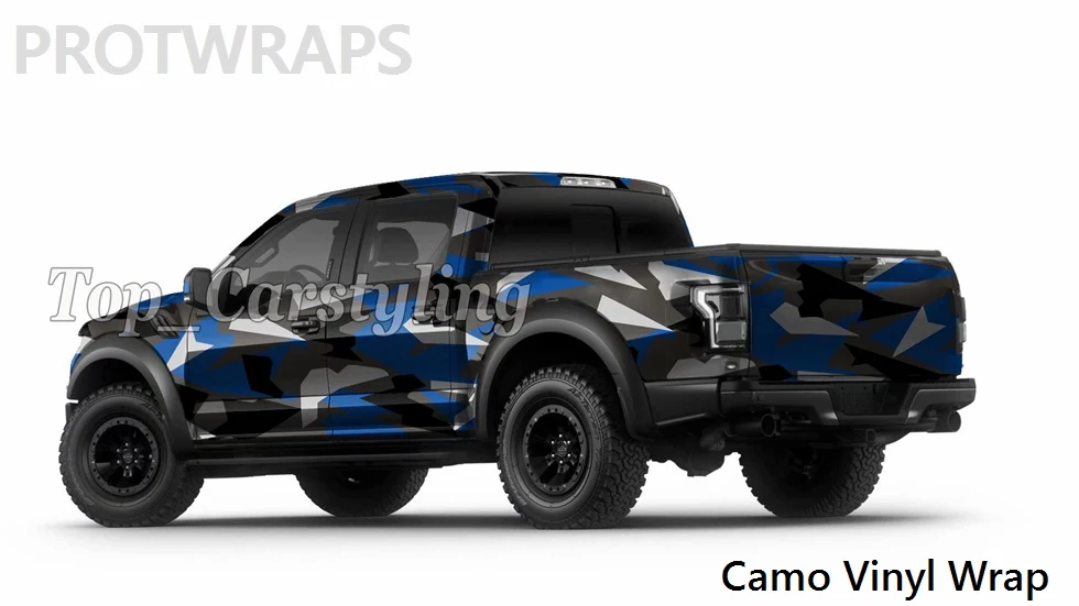 308- 4 blue pixel camouflage camo car wrap film foil sticker (1)