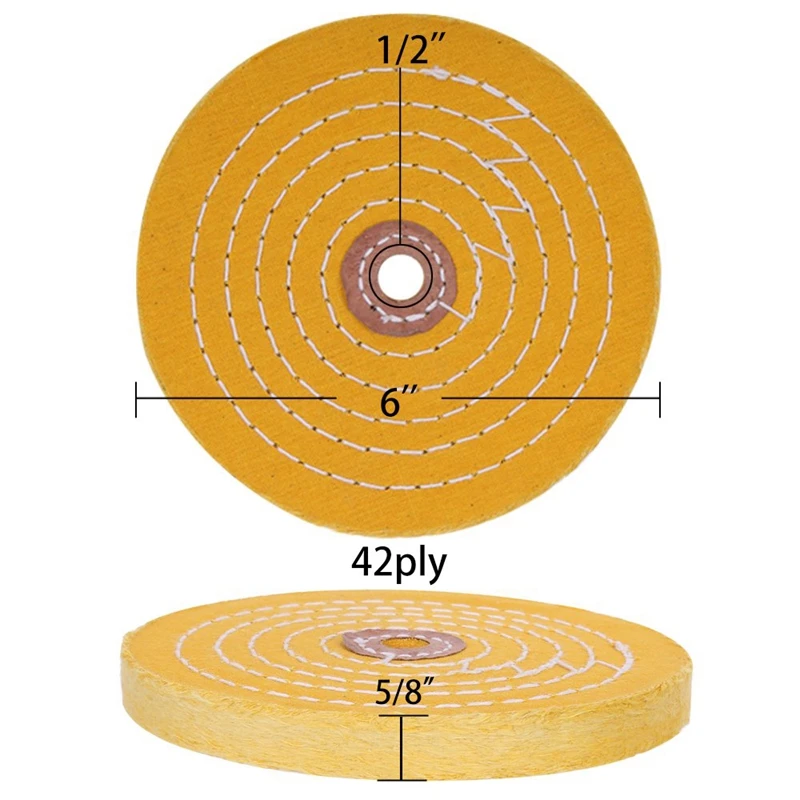 Топ из 3х предметов: 6-дюймовый зеркальная полировка колеса комплект хлопковое колесо для настольный шлифовальный станок Инструменты с 1/2 дюймов отверстия