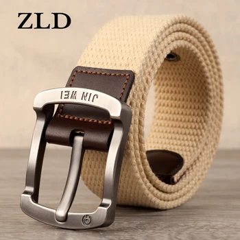 

ZLD Unisex Belt Canvas Alloy Pin buckle Casual Men and Women Belt military outdoor tactical High Quality Unisex Belt men gift