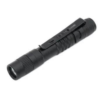 

Hot New, aluminum alloy mini pen flashlight, small flashlight with clip for outdoor camping