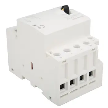 

4P 63A 220V 50Hz DIN Rail Household AC Contactor with Manual Control Switch Household ac Modular contactor
