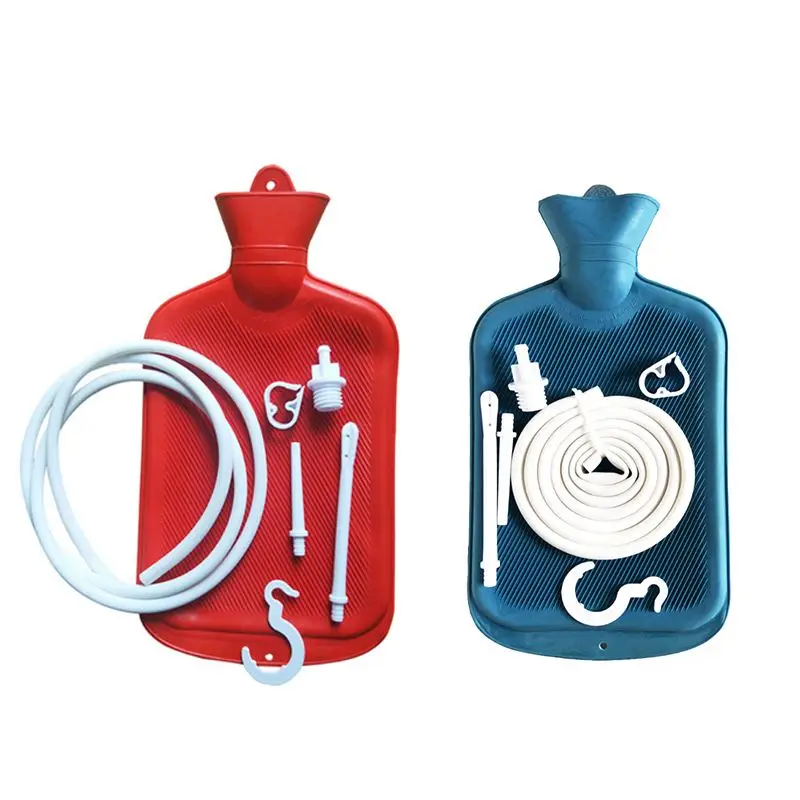 

2L Enema Bag Foldable Reusable Silica Gel Coffee Water Colon Cleansing Enteroclysm Detoxified Bowel Bags Vaginal Washing Enema