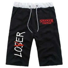 Мужские спортивные шорты с принтом «странные вещи», пляжные мужские шорты, дышащие шорты с эластичной резинкой на талии для влюбленных
