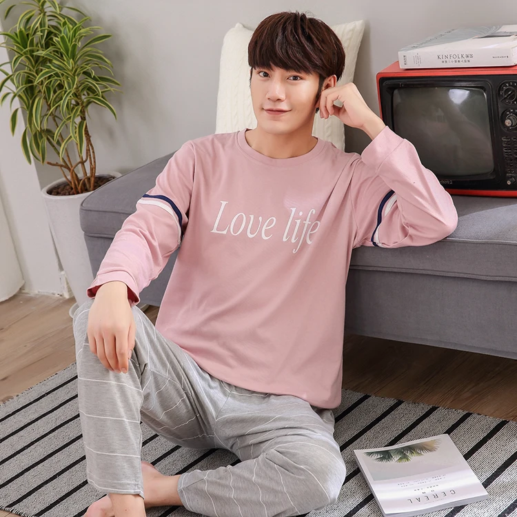 High Quality Couples Cotton Pajama Sets For Women Autumn Spring Long Sleeve Pyjama Pijama Men Lounge Homewear Clothing