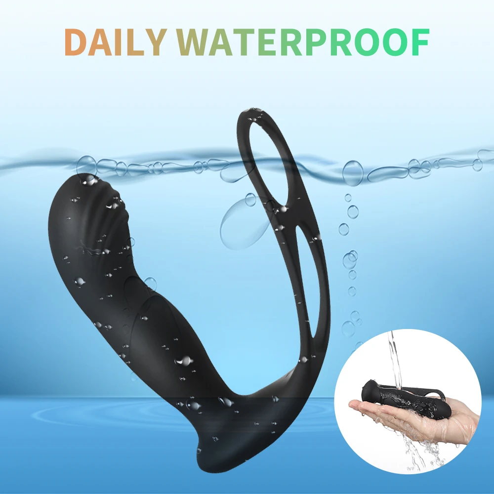 Prostate Vibrator Anal Plug Waterproof Silicone Stimulator_voghion.com
