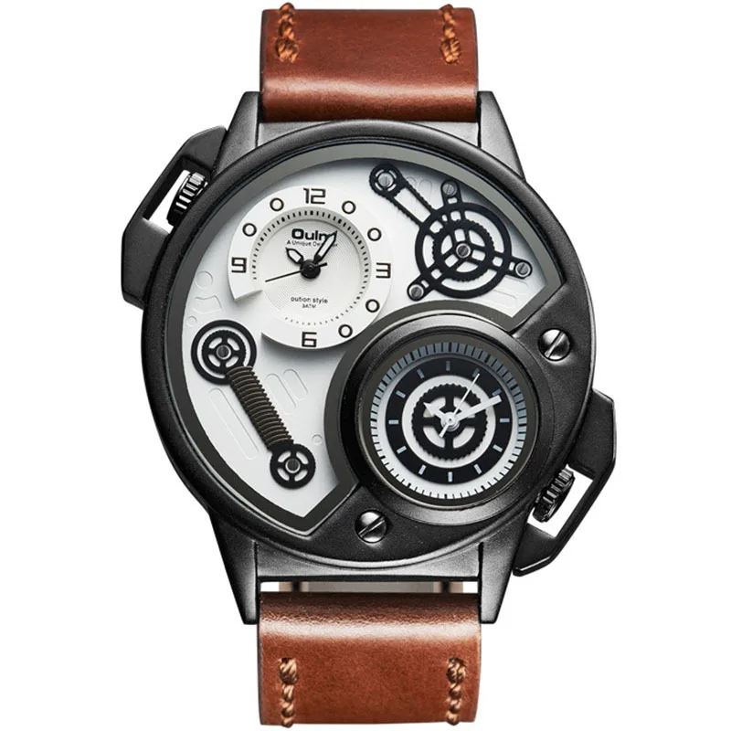 

Hot new oversized dial men's watch quartz casual watch trend preferred sports watch world time