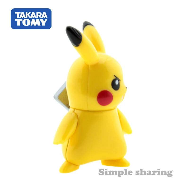 Takara Tomy Tomica Пикачу Рисунок сплава модель комплект с героями Монстры покемона