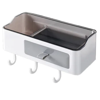 

Multifunction Bathroom Shelves Wall-Mounted Storage Baskets for WC Shower Shelf with Tower Rack Bathroom Accessories S