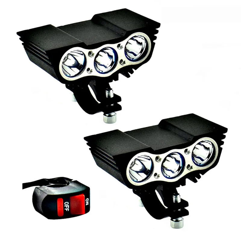 owl-3led-2x 20 Вт 30 Вт светодиодные фары для мотоцикла, 6000 К белые противотуманные фары, фары для мотоцикла, прожекторы для автомобиля, вспомогательная фара для вождения - Цвет: owl-3led-2x
