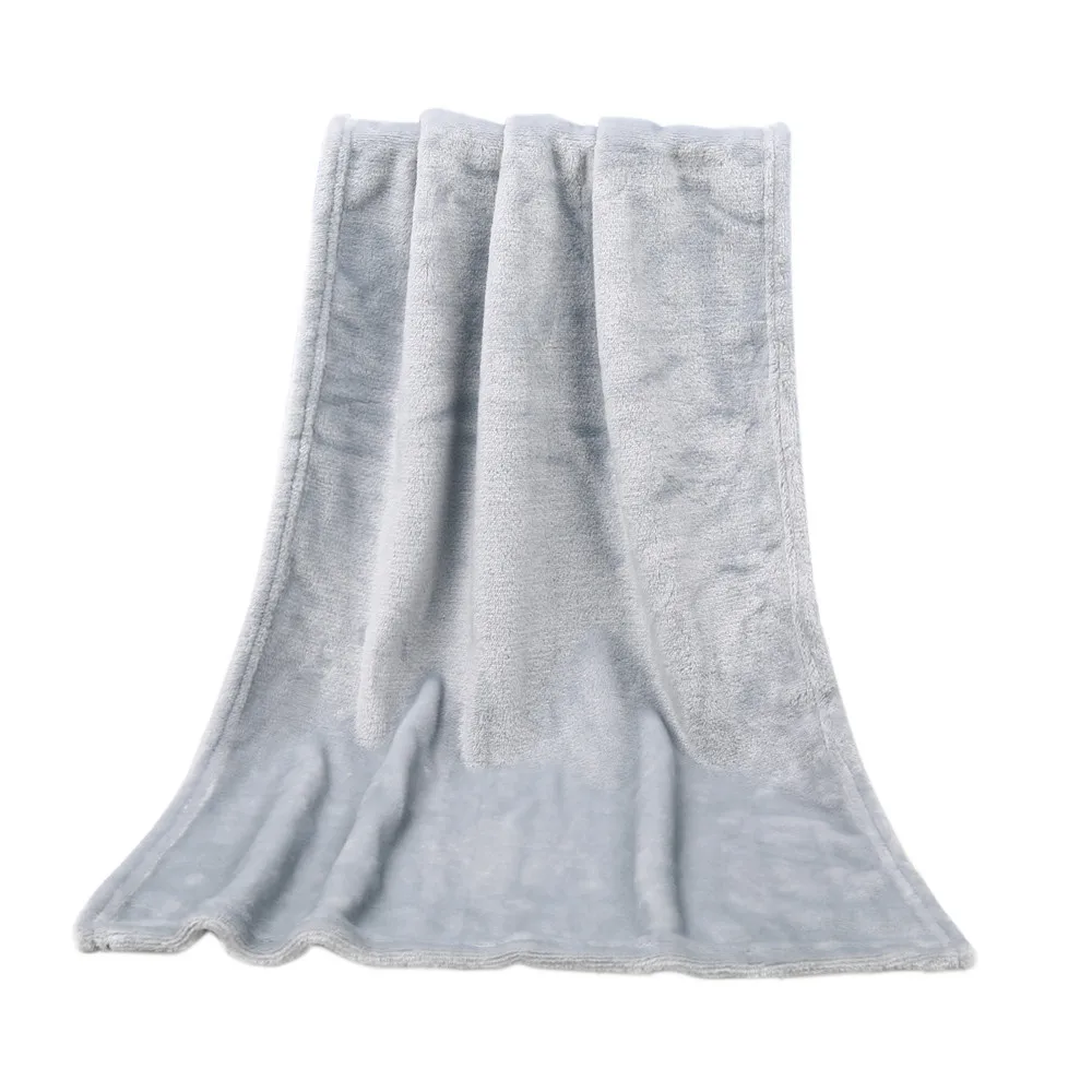 Мягкое теплое фланелевое одеяло из кораллового флиса s для кровати из искусственного меха норки, однотонное покрывало для дивана, зимнее однотонное одеяло