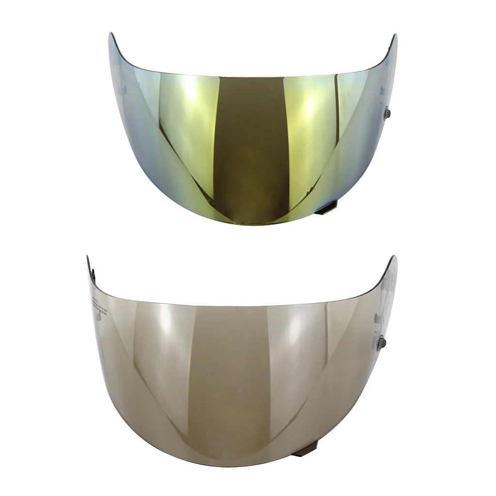 2pcs Replacement Full Face Motorcycle Helmet Visor for HJC HJ-09 Helmets Lens Shield (Dark Smoke+Gold)