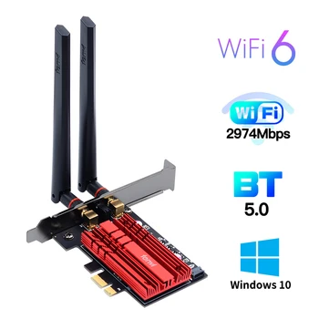 

3000Mbps Dual Band 2.4Gbps WiFi-6 AX200 Gigabit Network Card Pcie Wifi Bluetooth 5.0 Wireless Adapter For Pc Desktop Windows 10
