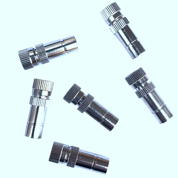 

50 Pcs 6mm Low Pressure 0.2mm Stainless Steel Fog Misting Nozzles 6mm Connectors Garden Water Irrigation Sprinkler Fittings