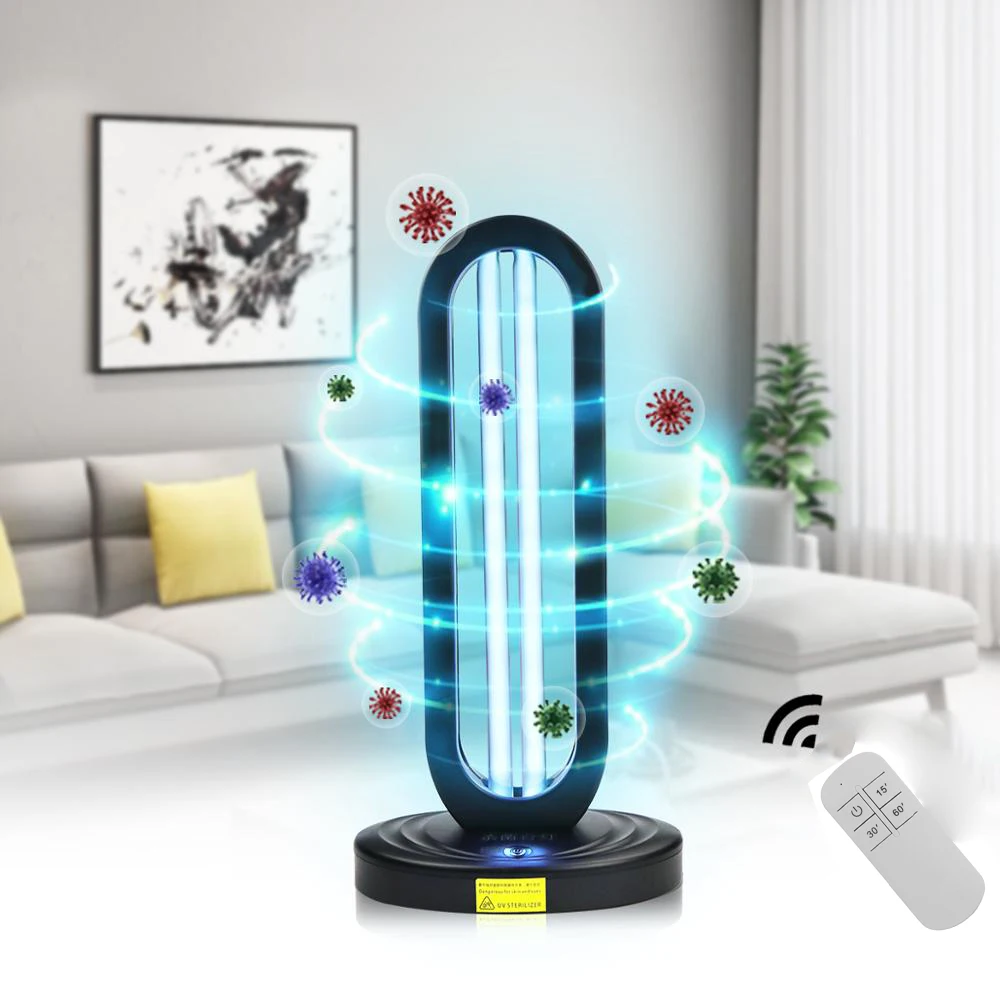 Ozone Quartz Lamp Timer Germicidal Bulb 110V 220V Deodorizer Sterilizer 50W UV Light with Remote Bedroom Home Bacterial lamp