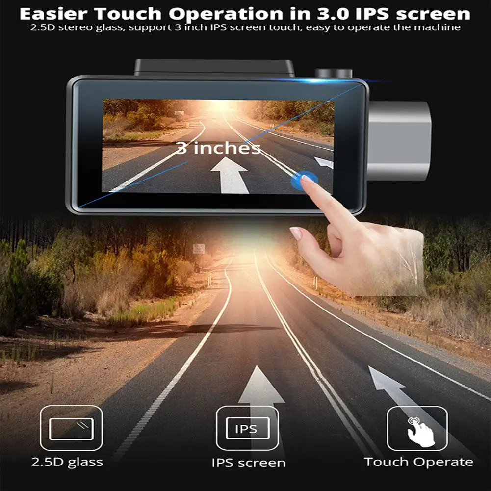 3 дюйма Smart Dash Cam Видеорегистраторы для автомобилей 1080P Автомобильная hd-камера вождения Ночное видение рекордер WiFi
