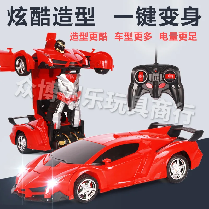 

Charging Automobile Remote Control Transformer a Key Transformation Remote Control Car Deformation Robot CHILDREN'S Toy Car a Ke