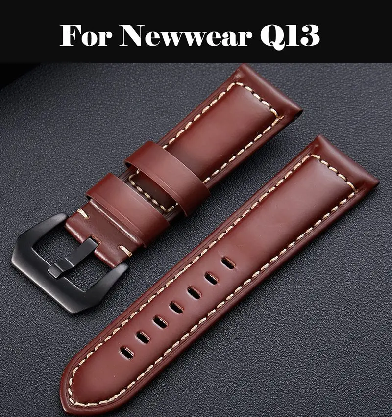 

Watch Bracelet Belt Black Watchbands Genuine Leather Strap Watch Band 18mm 20mm 22mm Quartz Watch Bands For Newwear Q13