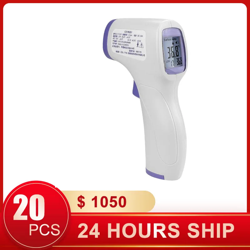 

20 pcs Infrared Thermometer Forehead Digital Thermometer Non-Contact Thermometer for Body Temperature Measurement Indoors