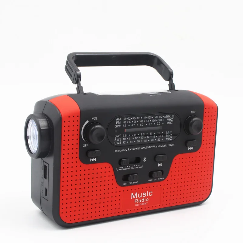 

Camping Light LED Lighting Lamp Hand-cranking Power Generation Multi-function Radio Bluetooth Portable Speaker Emergency Mobile