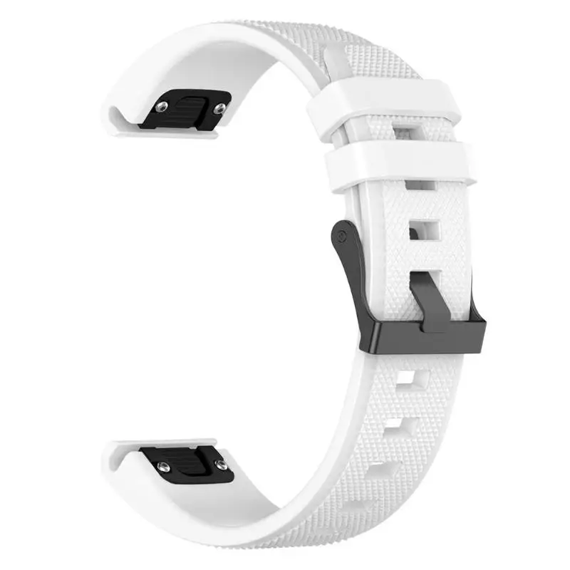 22 мм силиконовый браслет ремешок для наручных часов для Garmin Fenix6 Forerunner945 935 - Цвет: Белый