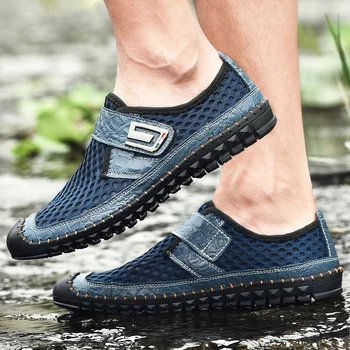 

2020 summer new large size middle-aged men's shoes summer breathable mesh cloth shoes men's lightweight wild deodorant outdoor c