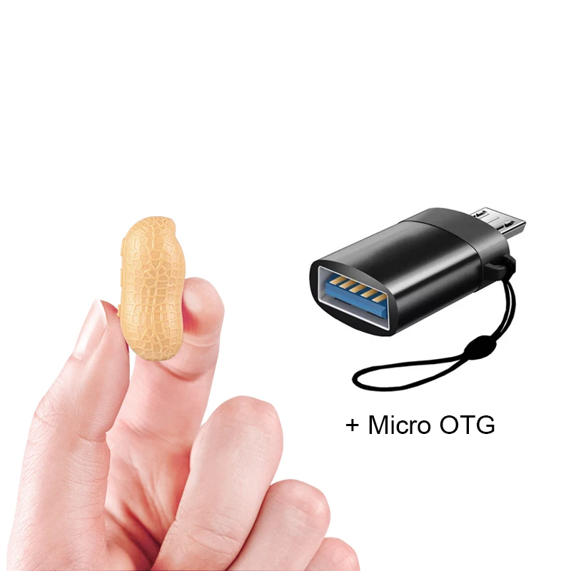 Micro OTG STTWUNAKE диктофон ручка-диктофон аудио звук мини активированный арахисовый цифровой профессиональный микро - Цвет: Micro OTG
