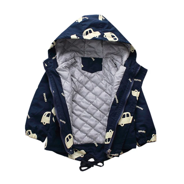 FC376-Navy Детские Зимние флисовые куртки для мальчиков; теплая верхняя одежда с капюшоном для мальчиков; ветровка; осеннее повседневное пальто для маленьких мальчиков; одежда - Цвет: FC376-Navy
