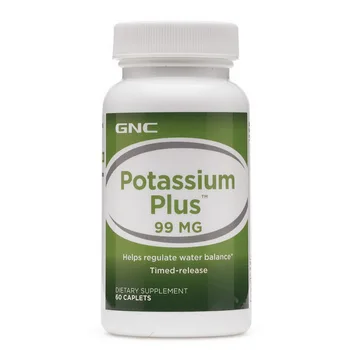 

Free Shipping Potassium Plus 99 mg 60 pcs helps regulate water balance Timed-release 60 pcs