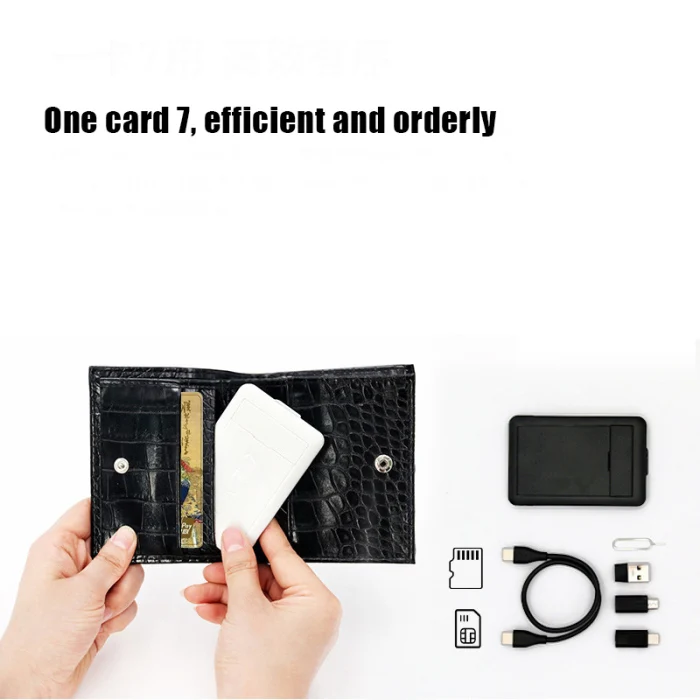 Multi-Function Wireless Charger Card Portable Holder Charging for Mobile Phone IJS998