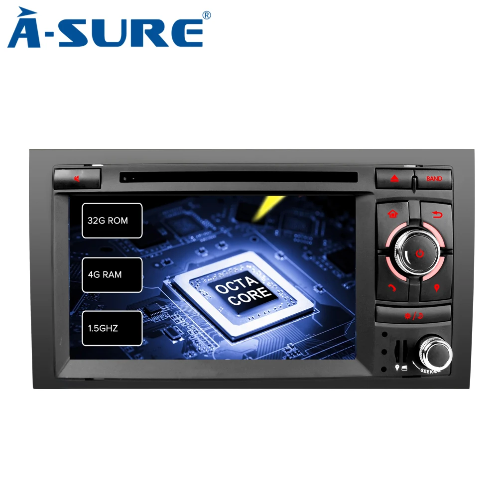 

A-Sure 2 Din 7'' 4G RAM 8 Core Android Auto Radio DVD Player Navigation For Audi A4 S4 RS4 8E 8F B9 B7 SEAT EXEO (2002-2012)