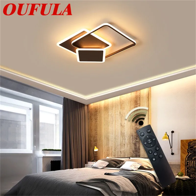 

OUTELA Ceiling Lights Fixture Dimmable with Remote Control 220V 110V Modern Creative Decoration For Home Living Room Bedroom