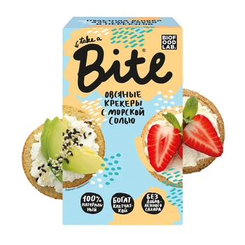 

Oat crackers bite with sea salt, 10 PCs/200g bytes