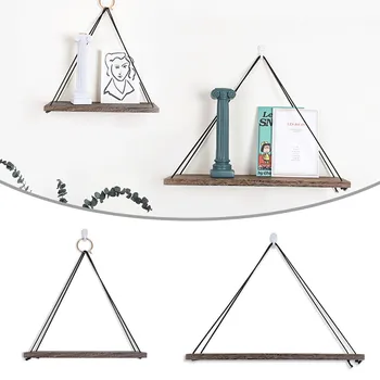 

New Wooden Storage Racks Hanging Decor Storage Box Flower Pot House Storage Rack Wall Book Figurines Display Crafts Shelves