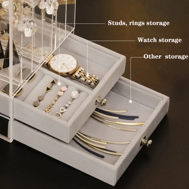 Jewelry Box Earring Storage Box Jewelry Drawer Display Rack Organizer Necklace Jewelry Watch Cabinet Plastic 24 Jewelry Box Earring Storage Box Jewelry Drawer Display Rack Organizer Necklace Jewelry Watch Cabinet Plastic