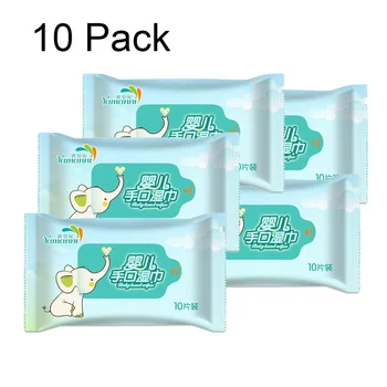 

(10 Pack) Child Friendly Sensitive Wipes Without Alcoholic Wet Paper Wipes