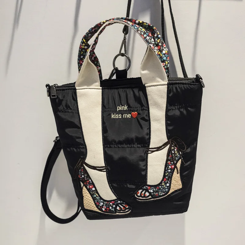 Вышитый рюкзак для ухода за ногами г. Женская осенне-зимняя универсальная Красивая парусиновая сумка в Корейском стиле