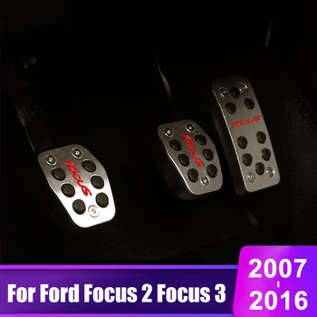 

Aluminum alloy Car Accelerator Gas Pedal Brake Pedal Clucth Pedals plate Cover For ford focus 2 3 2007-2012 2013 2014 2015 2016